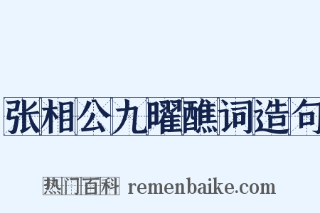 张相公九曜醮词造句是什么意思的图片